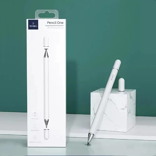 Alloy Touch Screen 2 In 1 Slim Stylus Pen For Smart Phone & Tablets
