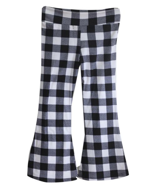 Girls Color Block Legging Trousers - Black/White