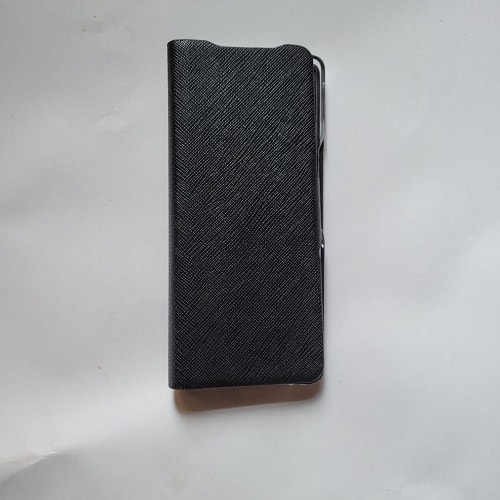 Leather Flip Phone Case Wallet Case For Samsung Galaxy Z Fold 2 5g - Black