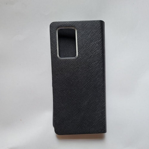 Leather Flip Phone Case Wallet Case For Samsung Galaxy Z Fold 2 5g - Black