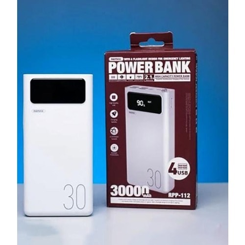 Power Bank 30000mAh With Led Lights Display And 4 Usb