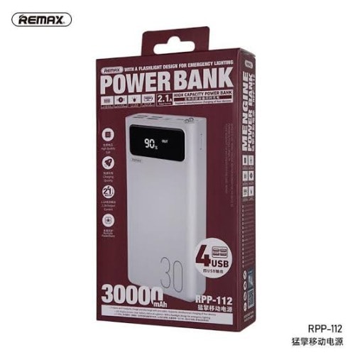 Power Bank 30000mAh With Led Lights Display And 4 Usb