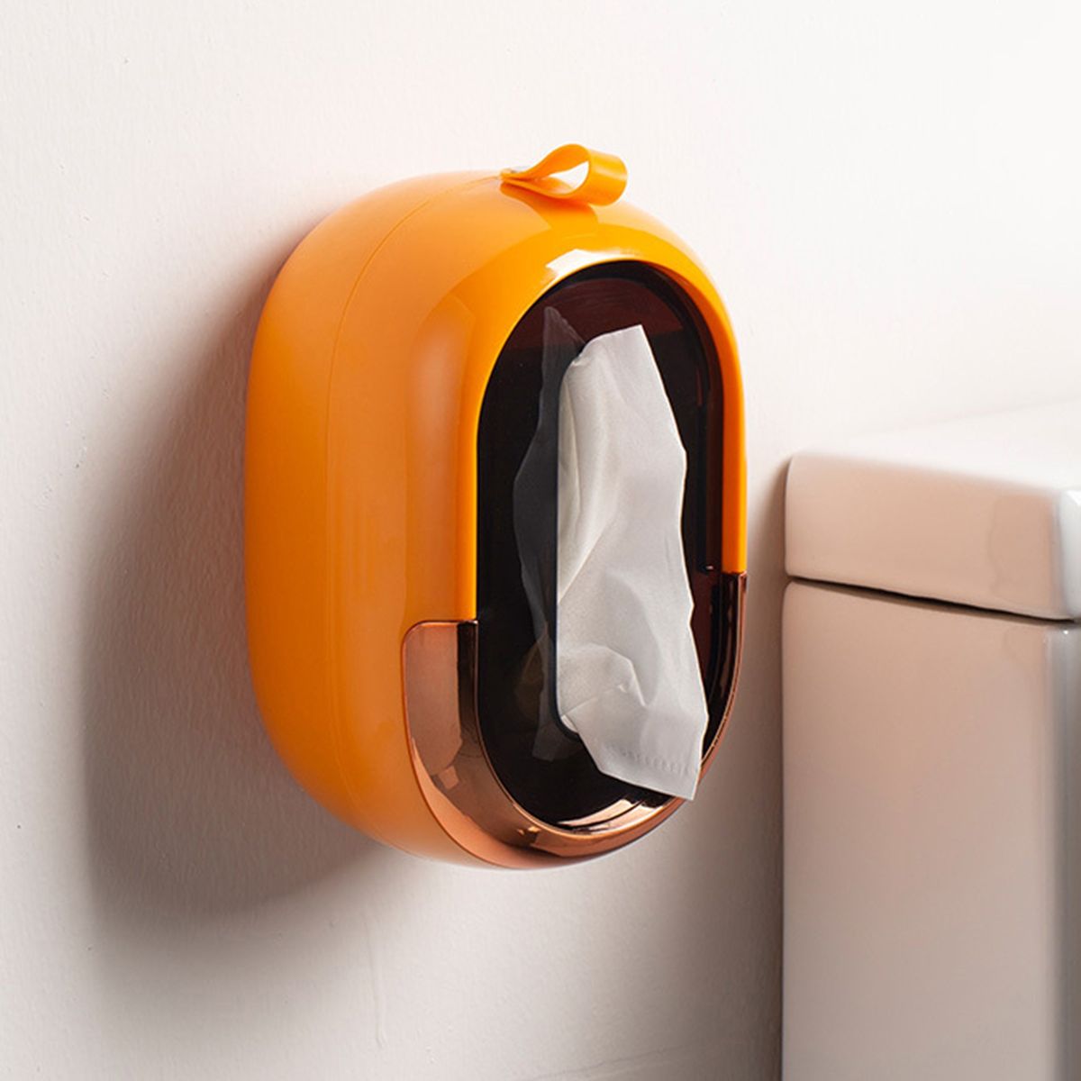 Napkin Storage Box Desktop Decorative Tissue Box Orange