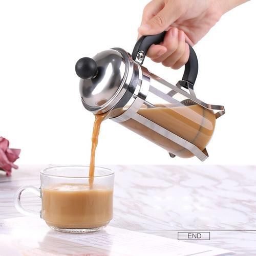 350ml Stainless Steel Glass French Filter Coffee Pot Coffee Tea Pot Press Plunger  Hollow Cafetiere Tool New Coffer Maker