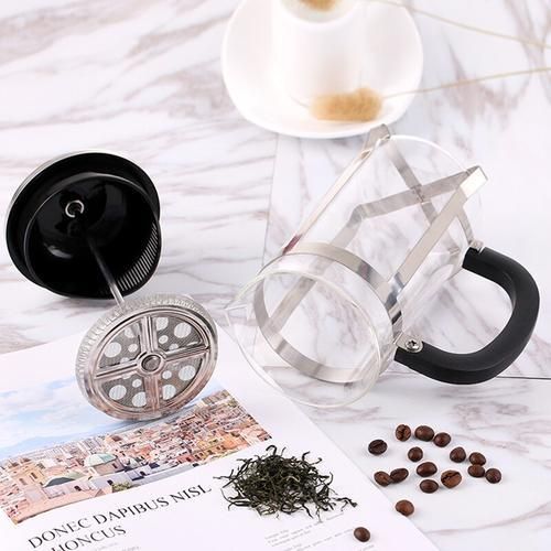 350ml Stainless Steel Glass French Filter Coffee Pot Coffee Tea Pot Press Plunger  Hollow Cafetiere Tool New Coffer Maker