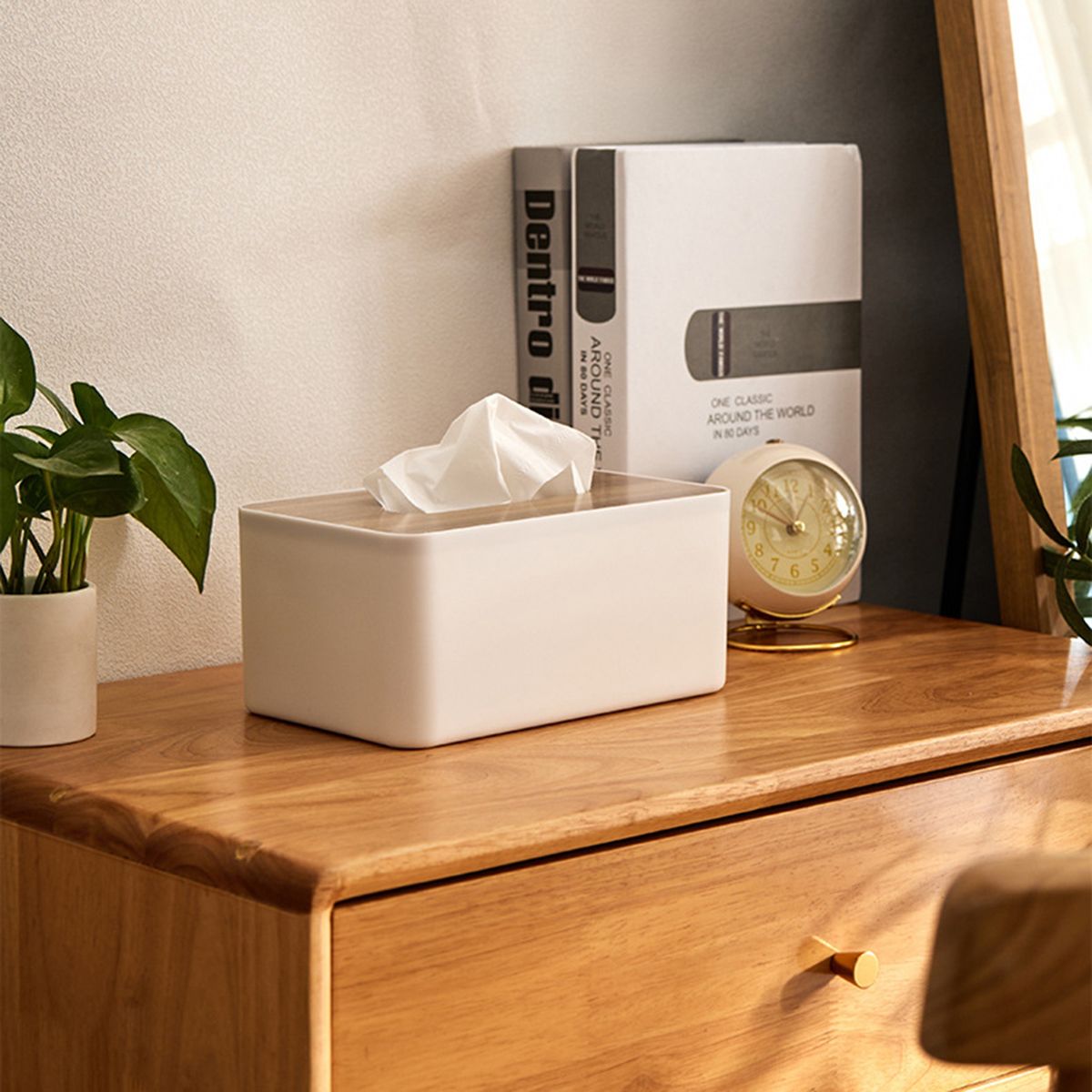 Tissue Container All Match Simple Tissue Case White