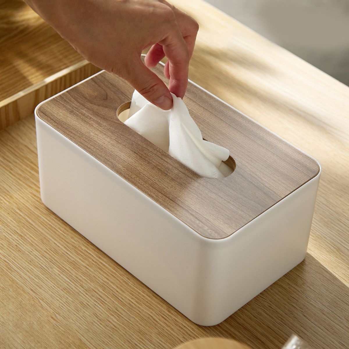 Tissue Container All Match Simple Tissue Case White