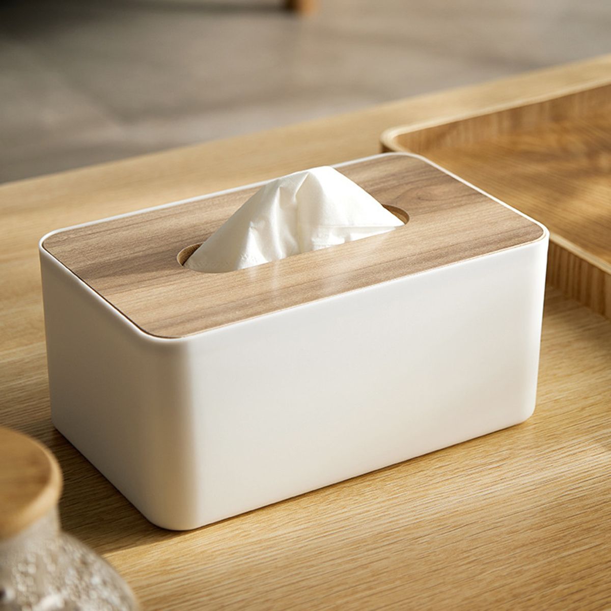 Tissue Container All Match Simple Tissue Case White