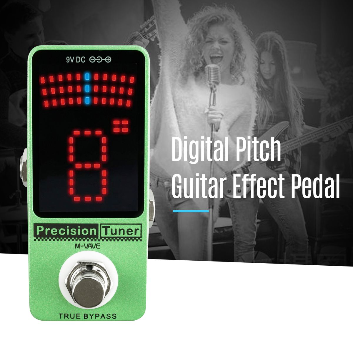 M-VAVE Precision Tuner Pedal LED Display With True Bypass