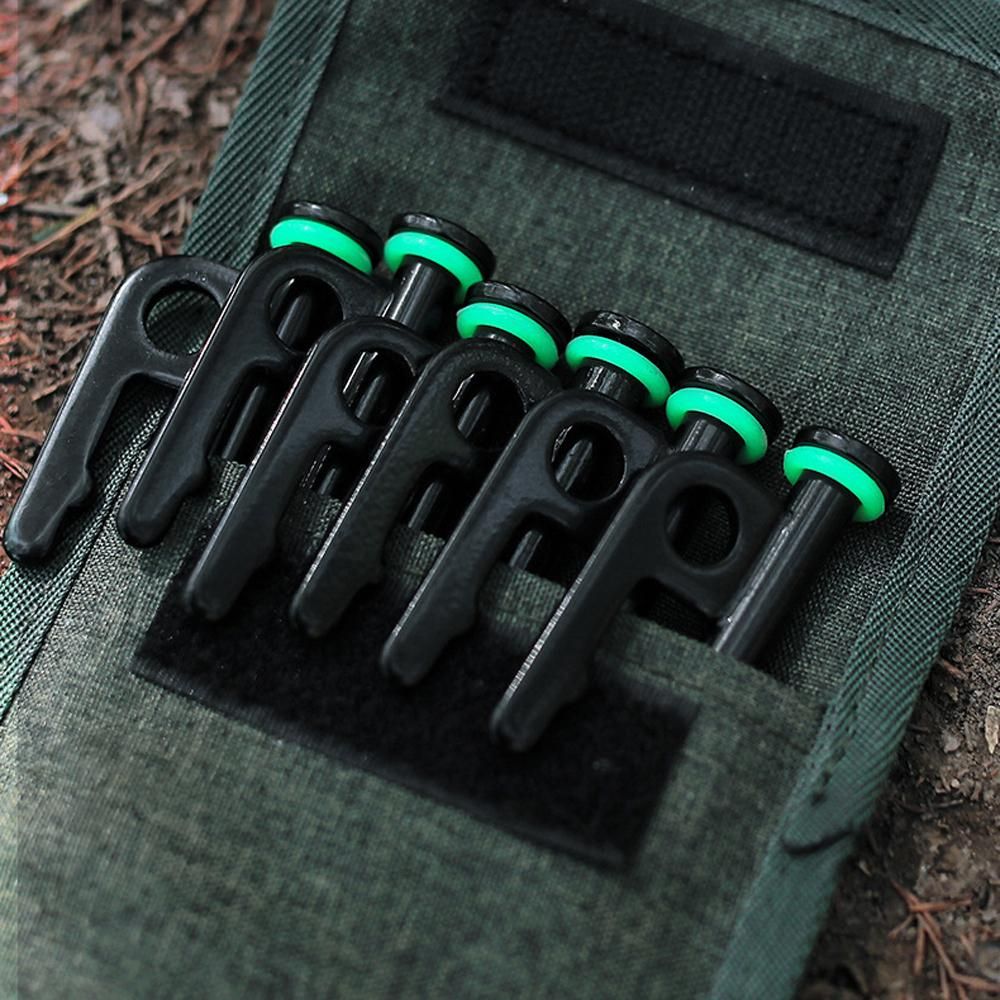 10pcs Outdoor Camping Tent Ground Nail Luminous Loop Silicone O-Loop Fluorescent Loop Night Fishing Warning Loop Camp Ground Nail Loop