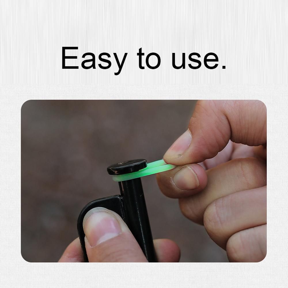 10pcs Outdoor Camping Tent Ground Nail Luminous Loop Silicone O-Loop Fluorescent Loop Night Fishing Warning Loop Camp Ground Nail Loop