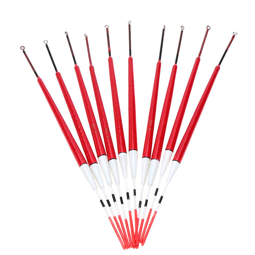 10 Pcs 2g Fishing Floats Buoy Set Paulownia Wood Fishing