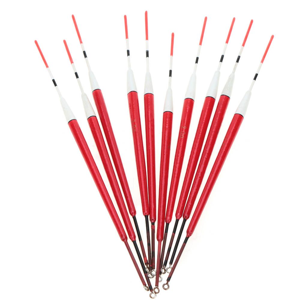 10 Pcs 2g Fishing Floats Buoy Set Paulownia Wood Fishing