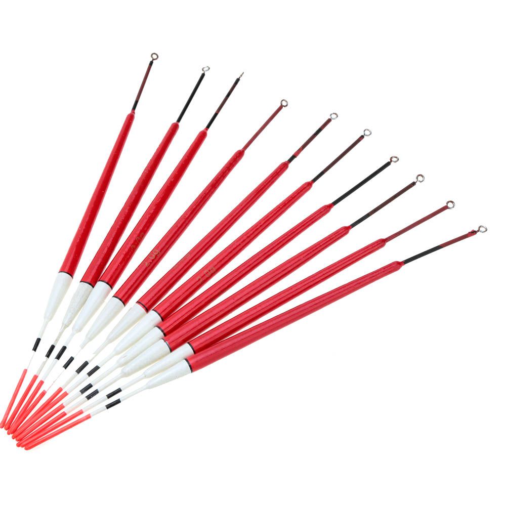 10 Pcs 2g Fishing Floats Buoy Set Paulownia Wood Fishing