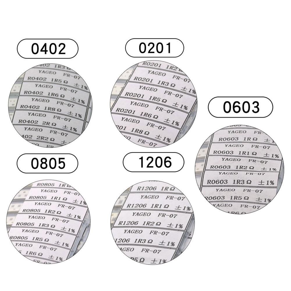 Resistor Surface Mounted Device Resistance Book Kit Multifunctional Chip Resistor Assortment Kit 1% Precise Sample Book