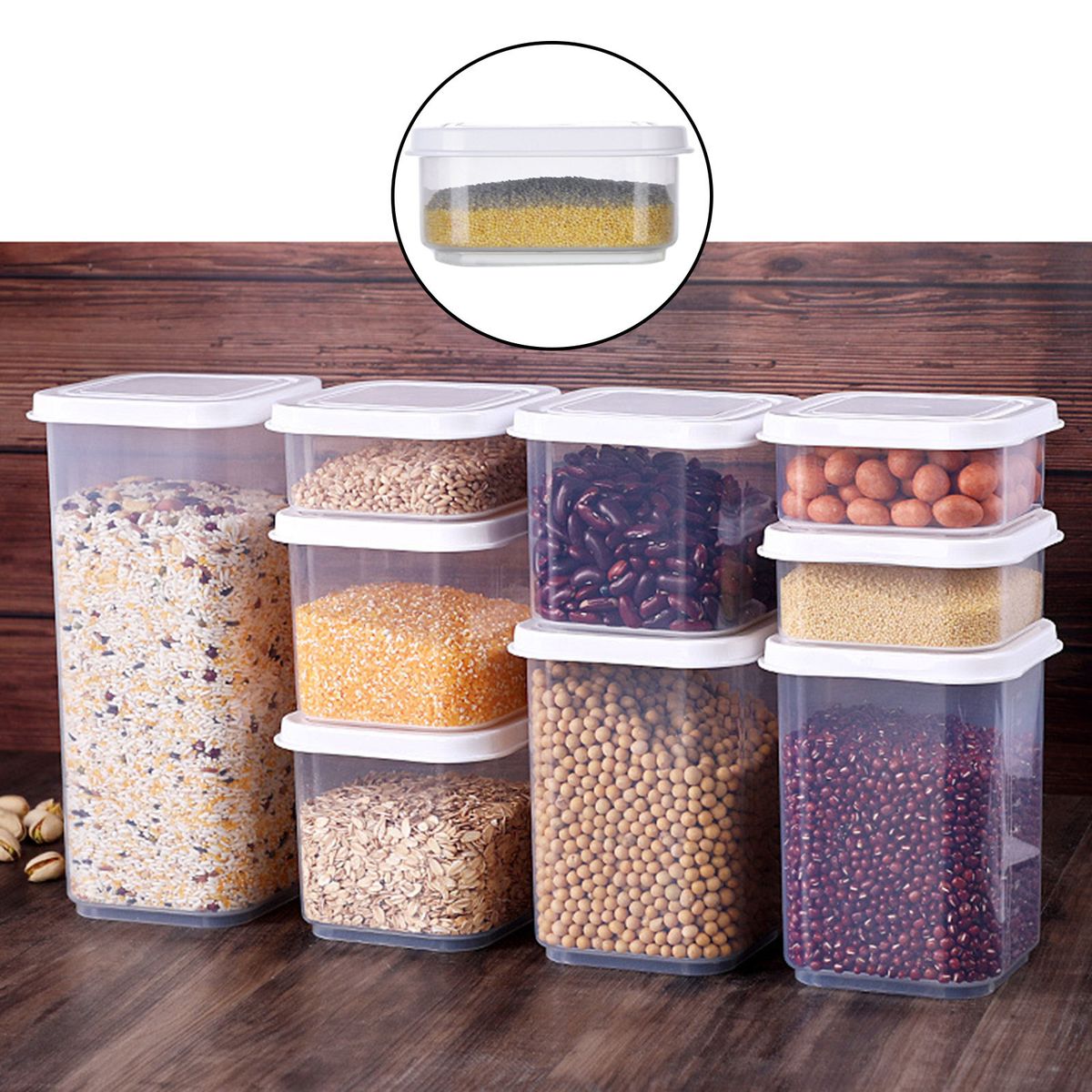 Cereal Dispenser Pasta Kitchen Organiser Jars