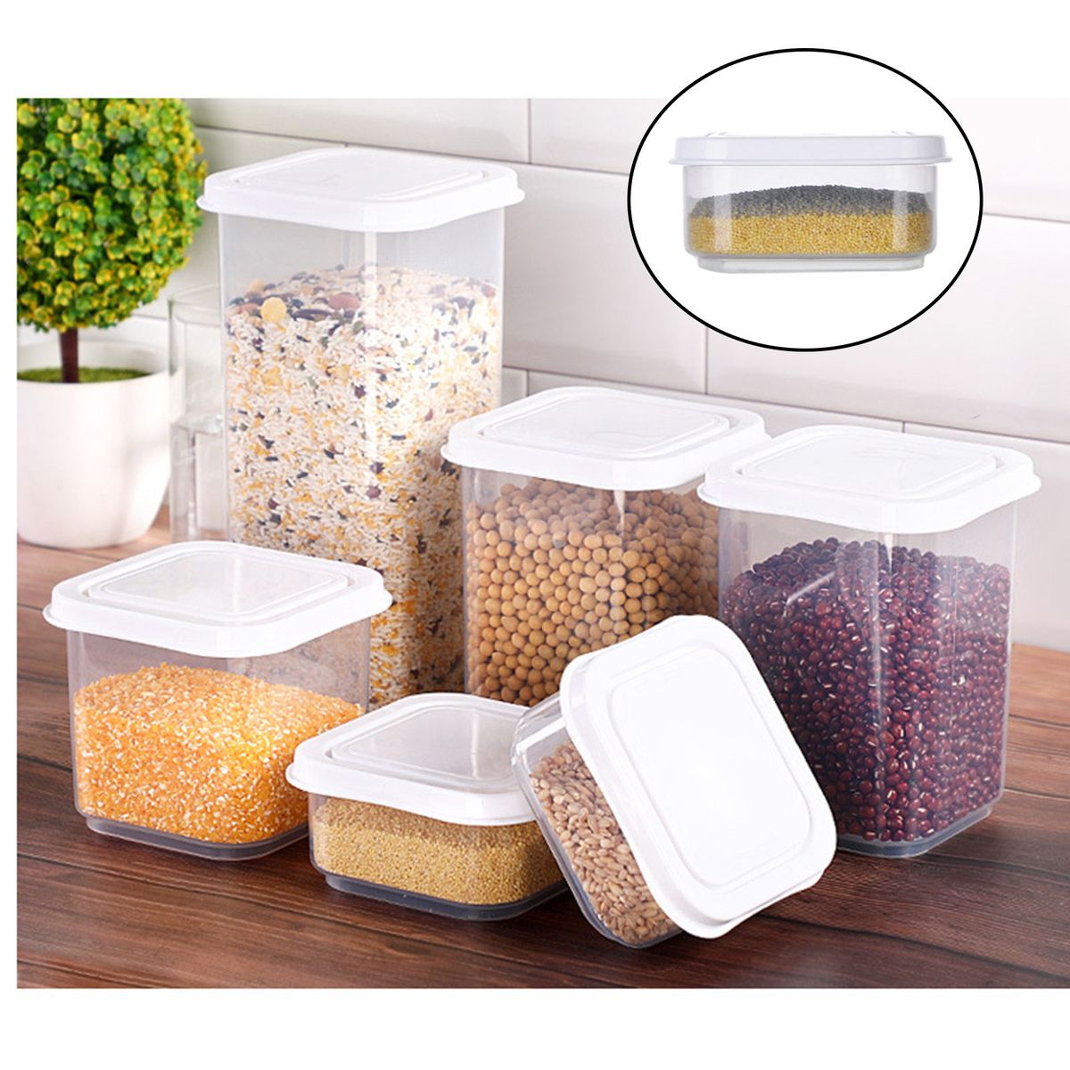 Cereal Dispenser Pasta Kitchen Organiser Jars