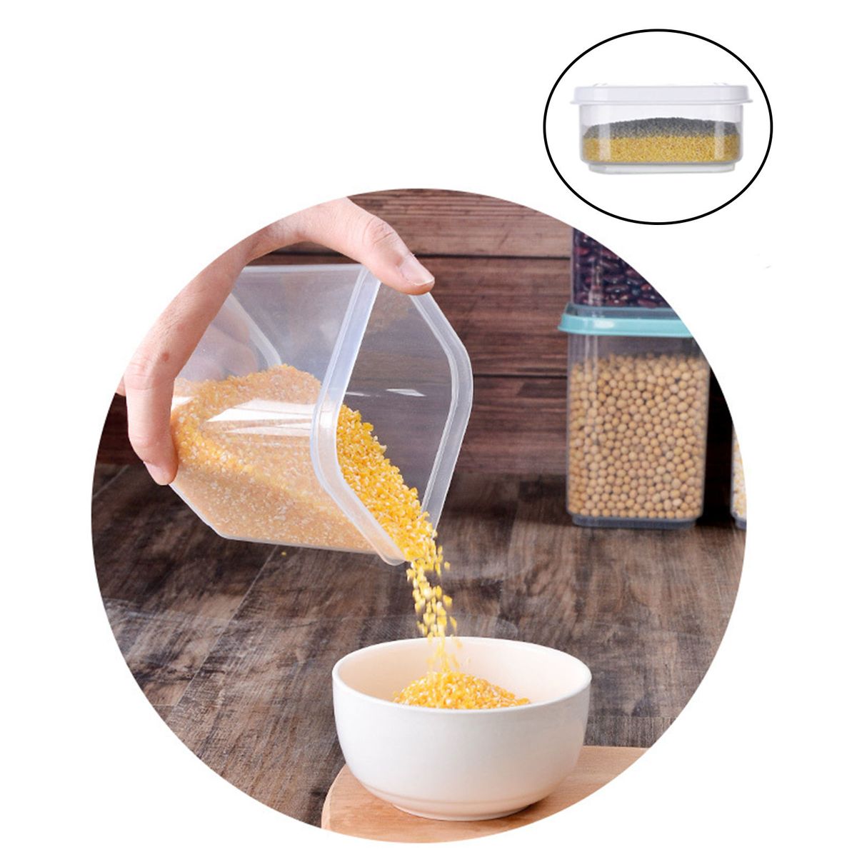 Cereal Dispenser Pasta Kitchen Organiser Jars