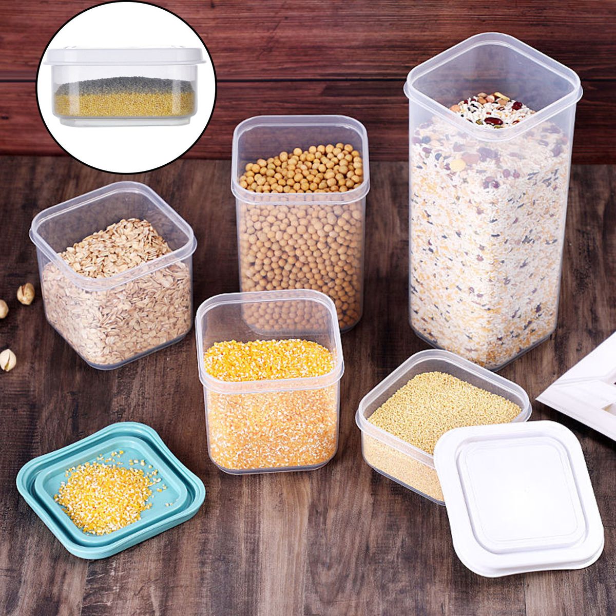 Cereal Dispenser Pasta Kitchen Organiser Jars