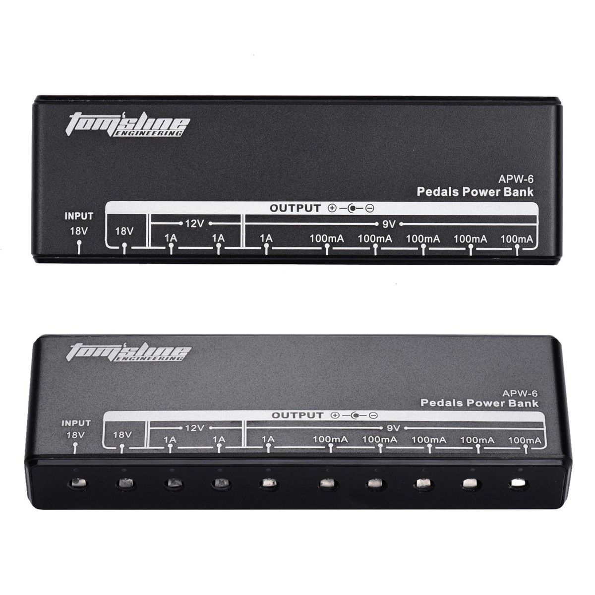 Guitar Effect Power Supply 9 Isolated Output for 9V/12V/18V Effect Pedal with 5-Way Daisy Chain Cable and Power Cables