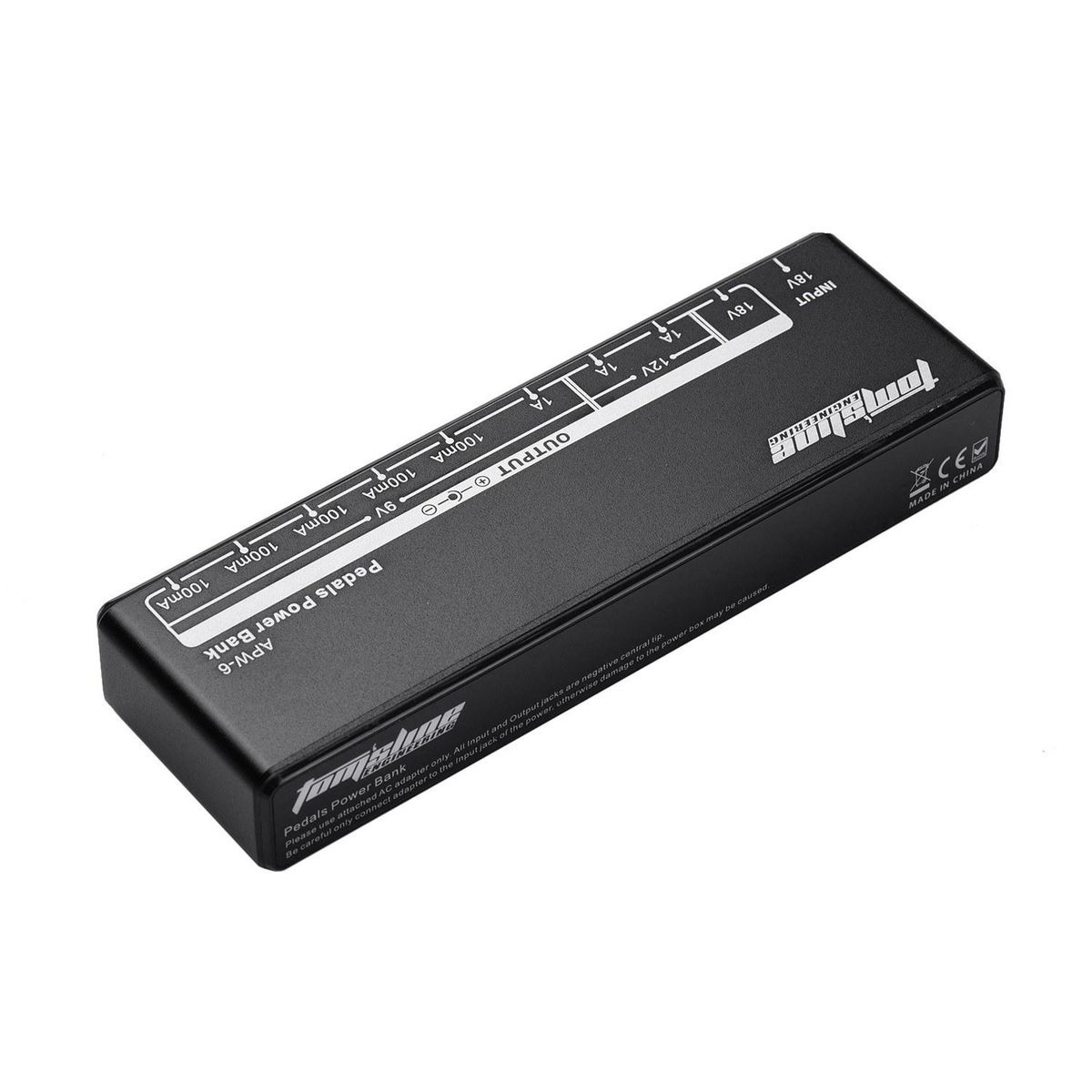 Guitar Effect Power Supply 9 Isolated Output for 9V/12V/18V Effect Pedal with 5-Way Daisy Chain Cable and Power Cables
