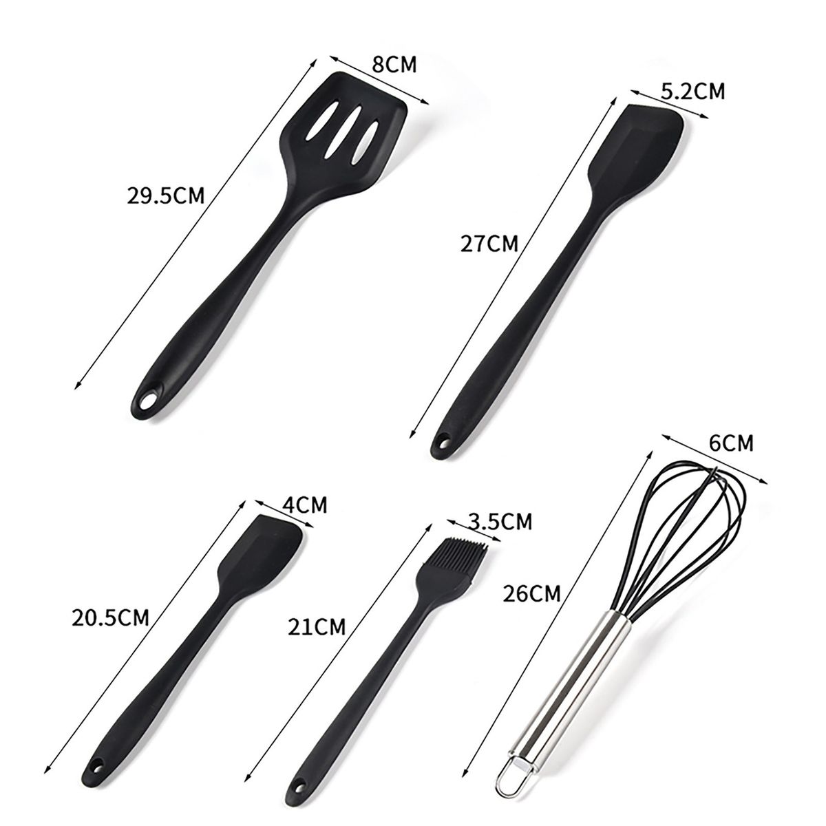 5PCS Kitchen Cooking Utensil Set Silicone Cooking Utensil