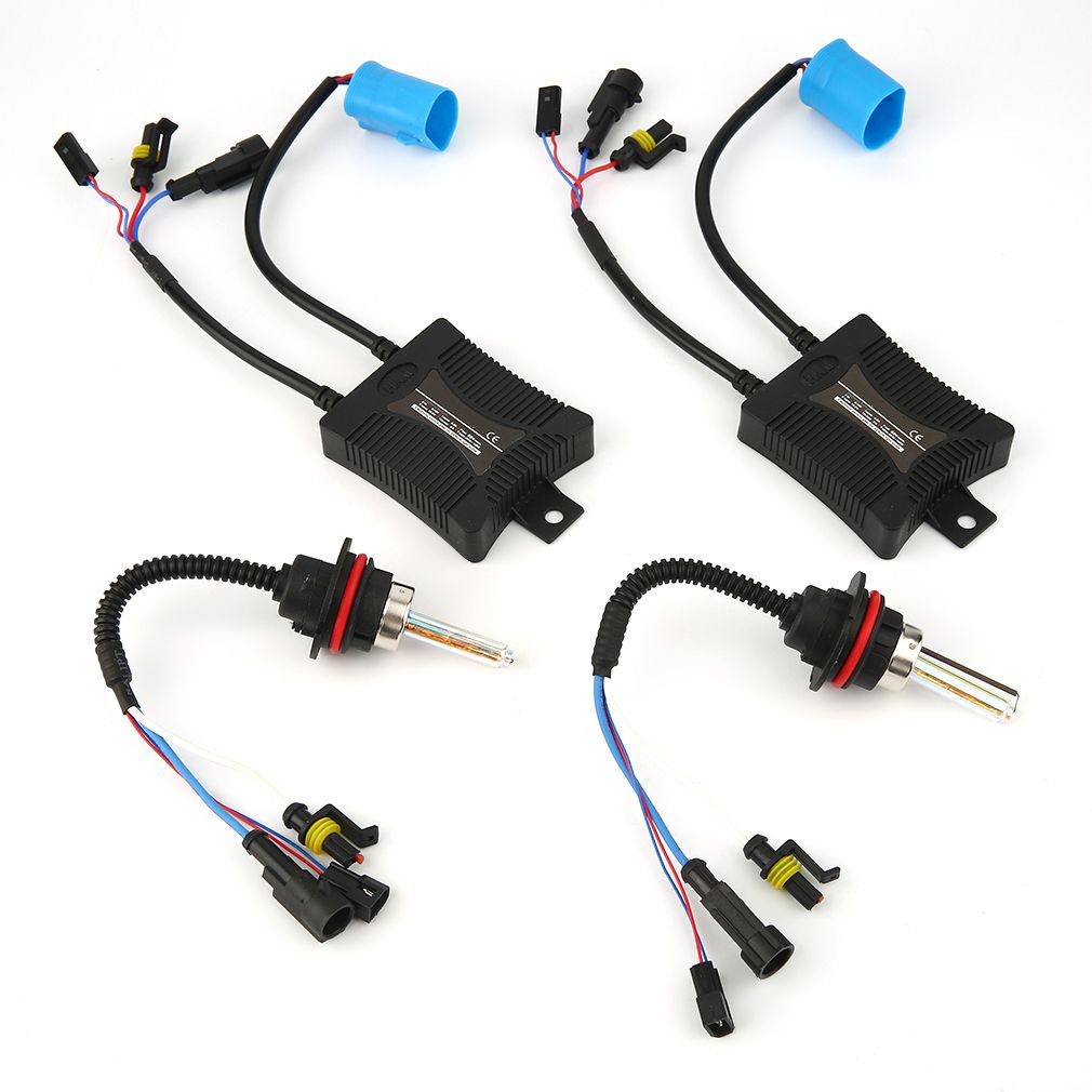 9007-H/L Car Motorcycle Headlight Xenon Replacement Bulbs Lamps Set Kits 55W-multicolor-6000K