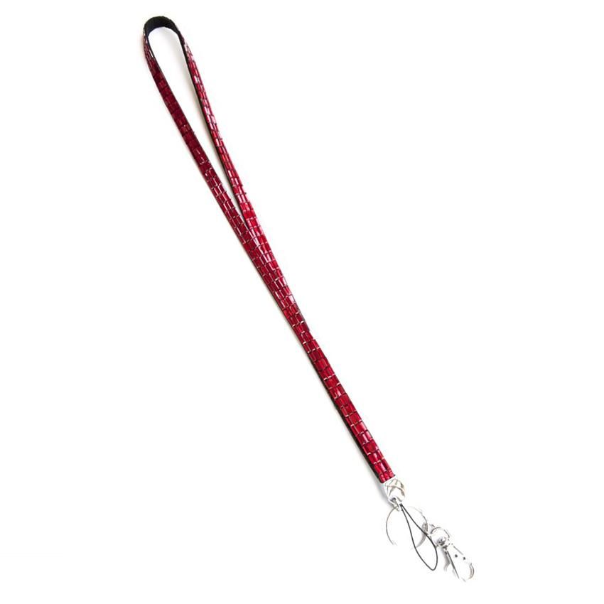 Colored Rhinestone Lanyards with ID Badge Holder & Key
