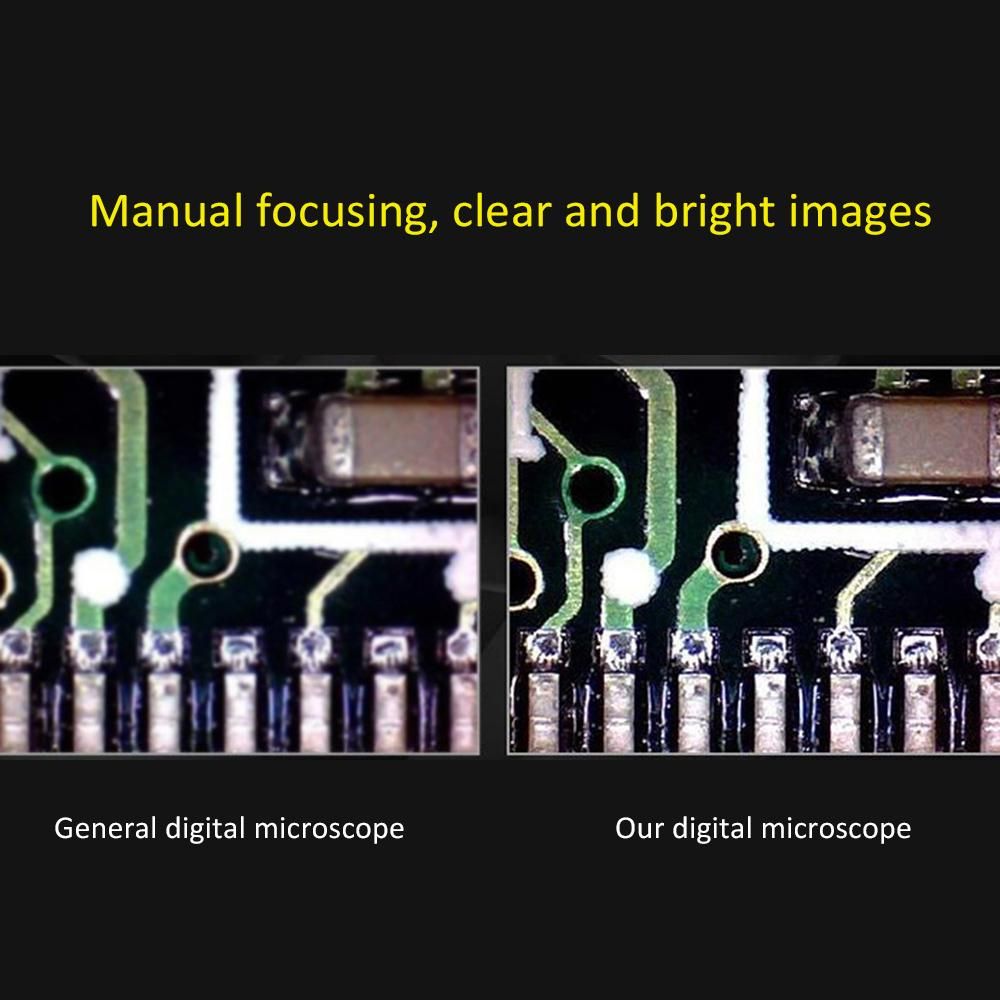 1000x Magnification USB Digital Microscope Built-in 8 LED Camera Magnifier with Base Stand Holder Support for Windows XP/Vista/Win 7 8 10/Android Phones