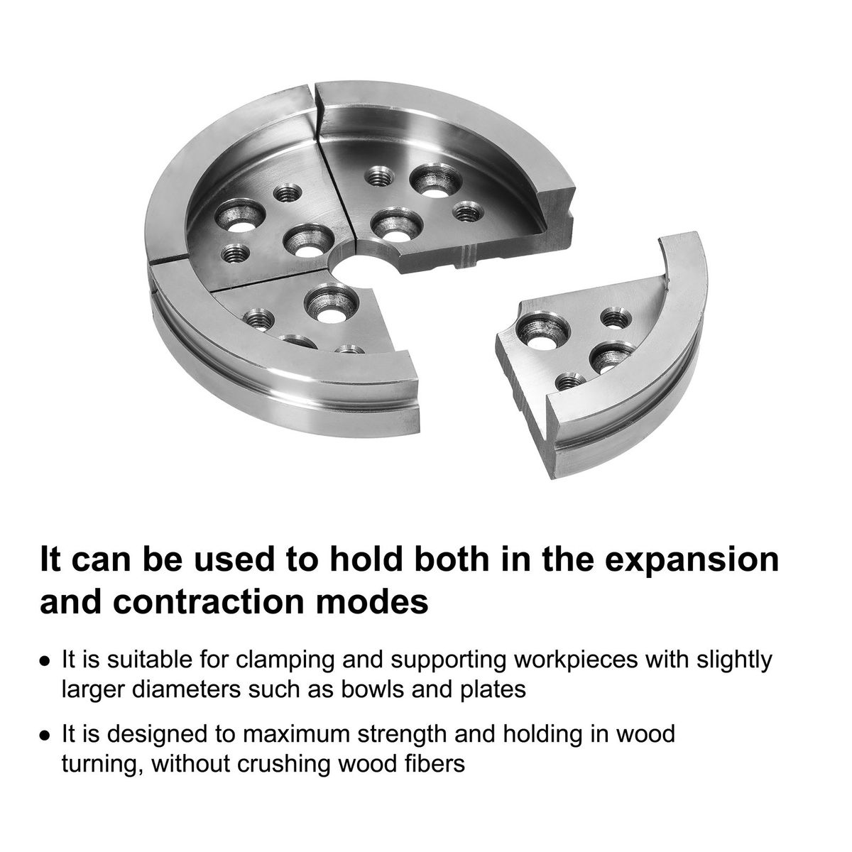 Woodworking Lathe Chuck Accessory Jaw Set Stainless Steel