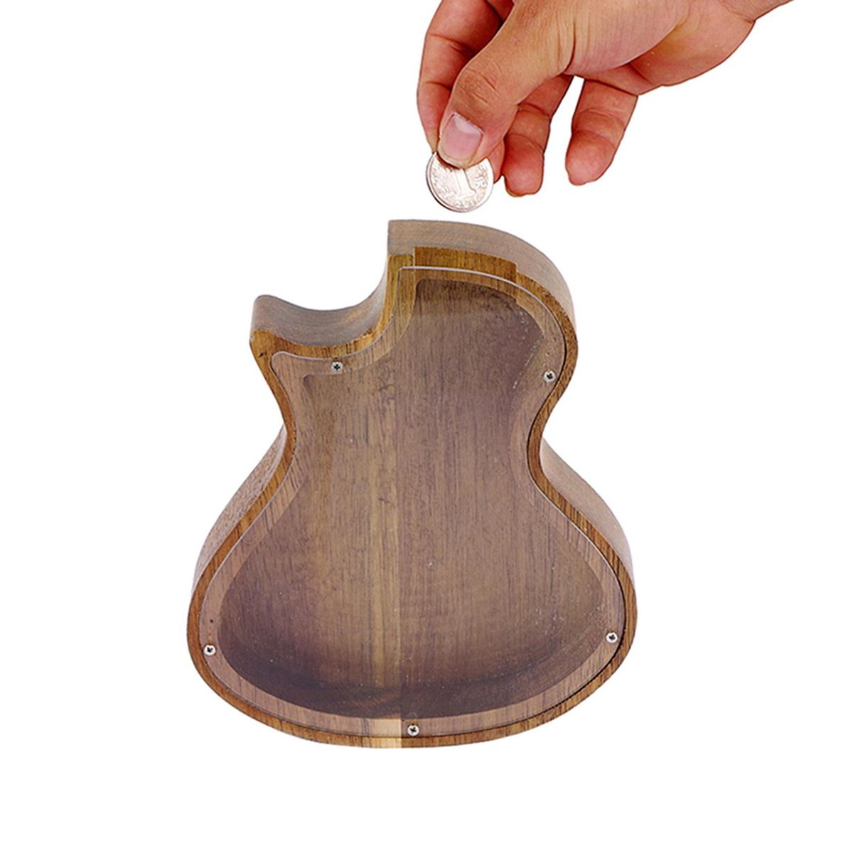 Wooden/Bamboo Piggy Bank English Letters Shape Saving Pot Coins Storage Box Money Pot Kids Gift Bedroom Desktop Ornaments