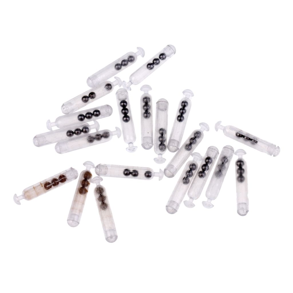 20x White  Rattles   Metal Ball Insert Tube Attract
