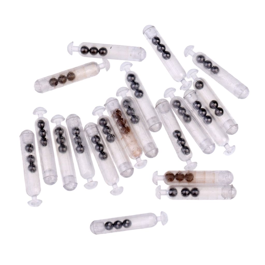 20x White  Rattles   Metal Ball Insert Tube Attract