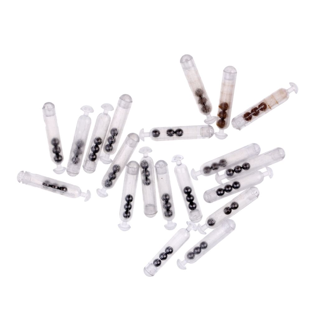 20x White  Rattles   Metal Ball Insert Tube Attract
