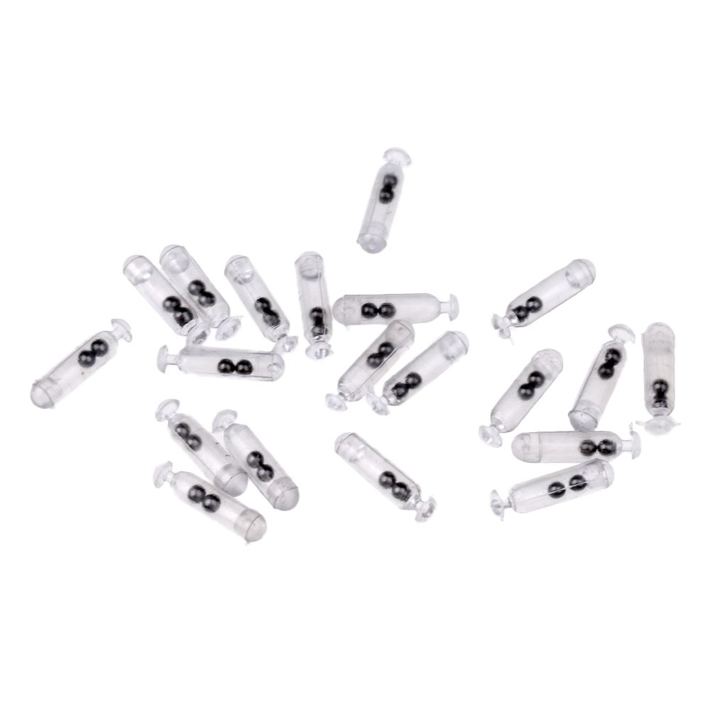 20x White  Rattles   Metal Ball Insert Tube Attract