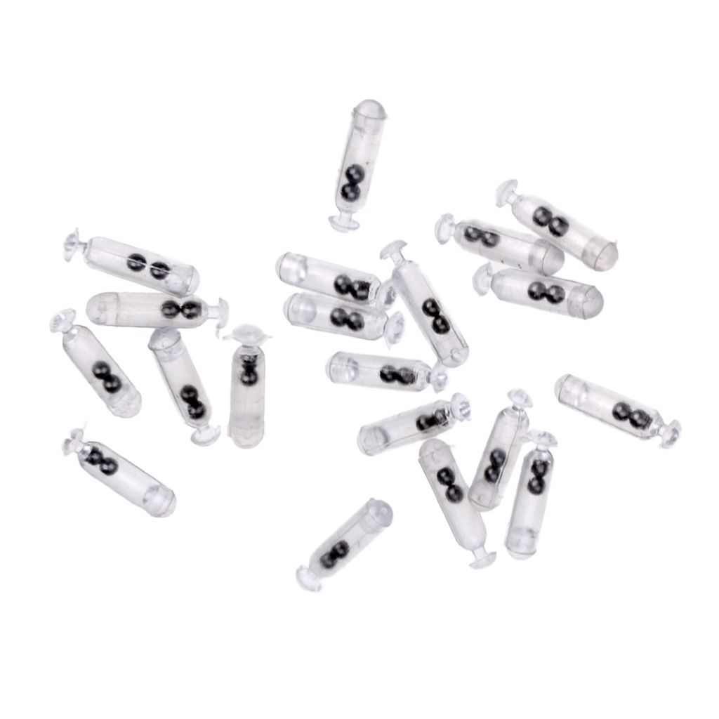 20x White  Rattles   Metal Ball Insert Tube Attract