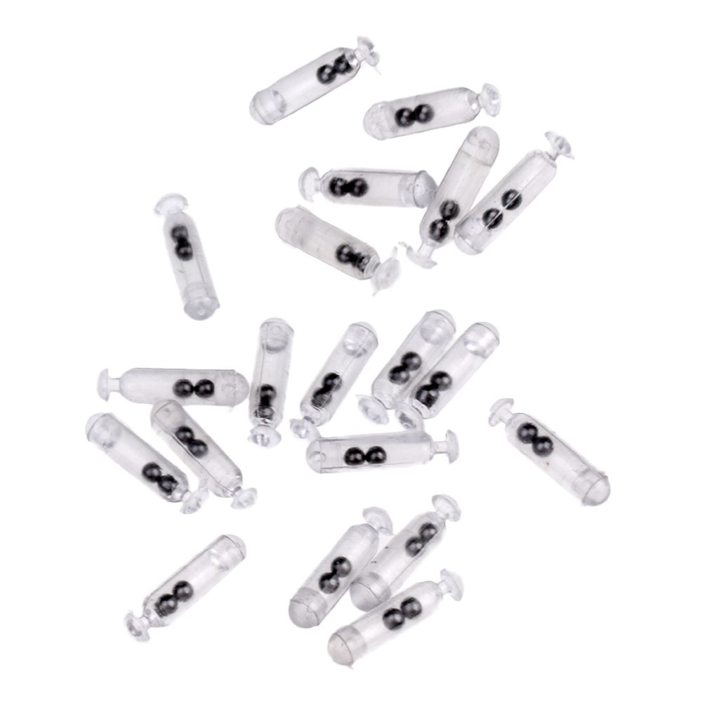 20x White  Rattles   Metal Ball Insert Tube Attract