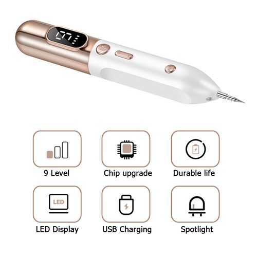 LCD Plasma Laser Indicator Kit For Removing Moles, Blackheads - Gold