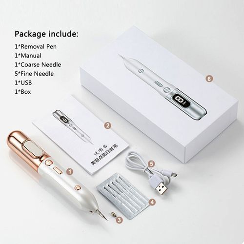 LCD Plasma Laser Indicator Kit For Removing Moles, Blackheads - Gold
