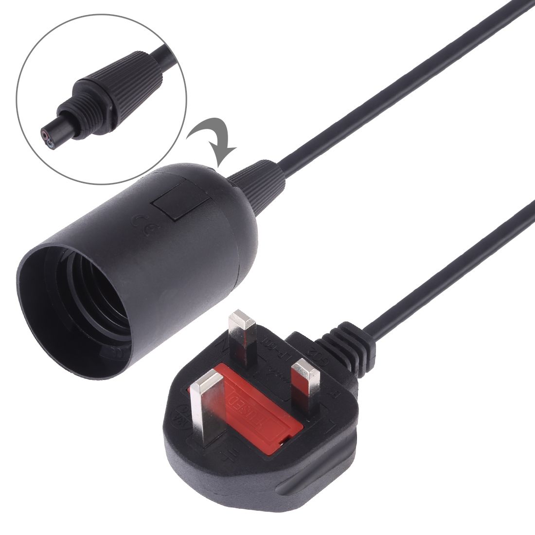 E27 Wire Cap Lamp Holder Chandelier Power Socket