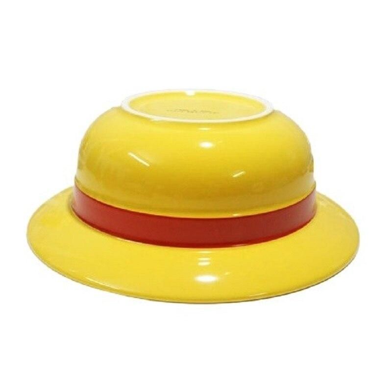 One Piece Luffy Straw Hat Shape Bowl Ceramics Noodles Soup Bowl Fruits Vegetables Salad Bowl Decorative Tableware