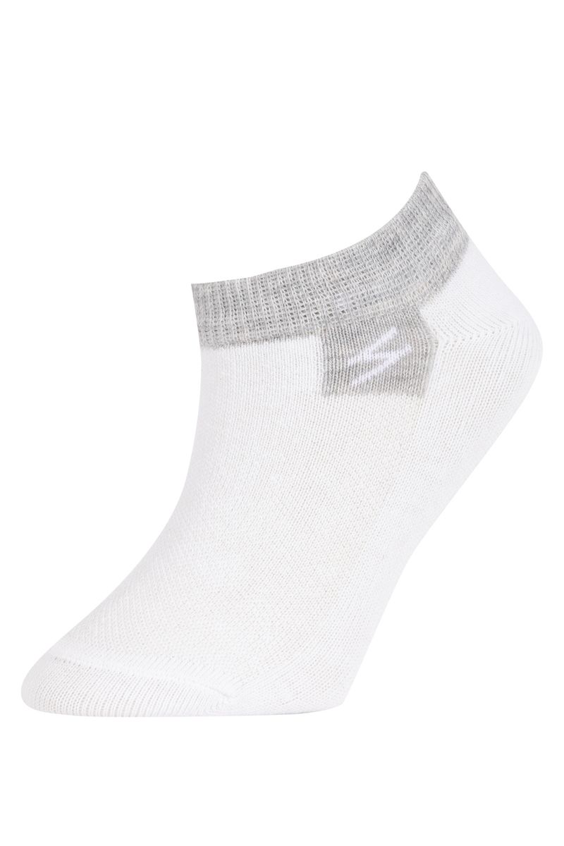 5 Piece Boy Casual Low Cut Socks - White