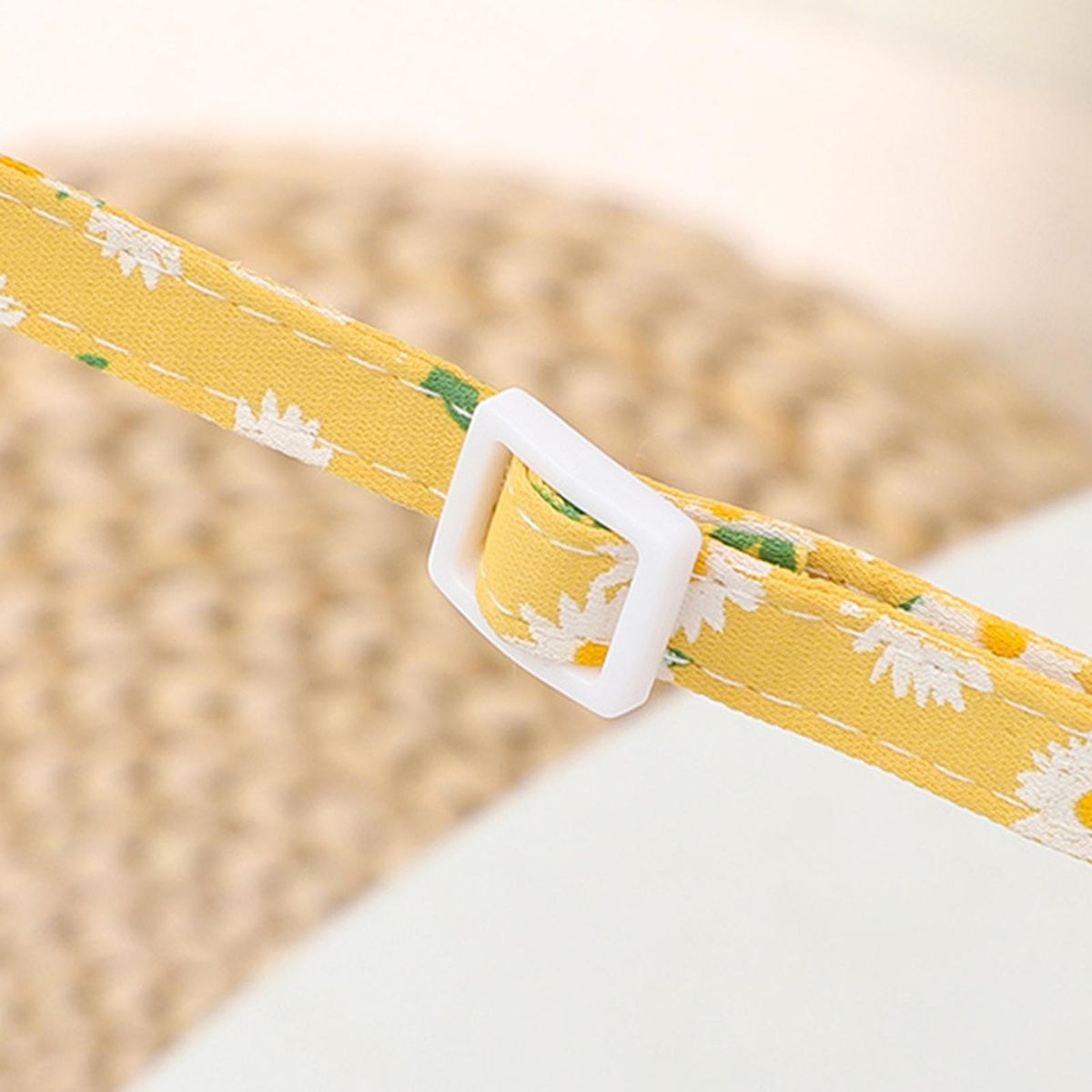 Pet Neck Strap Colorful Sunflower Pet Cat Collar Ornament Yellow