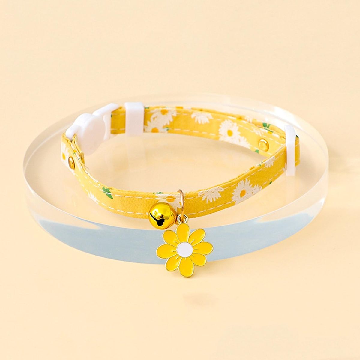 Pet Neck Strap Colorful Sunflower Pet Cat Collar Ornament Yellow