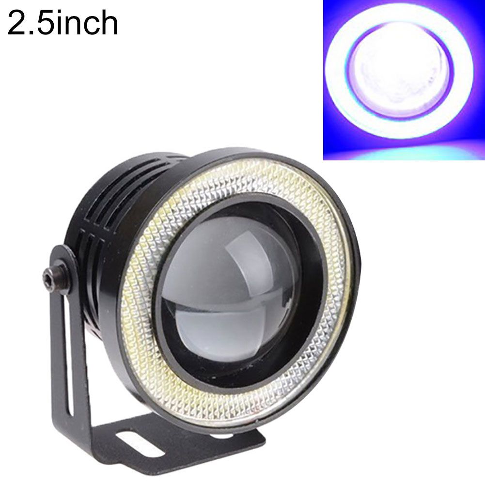 30W Car LED COB Halo Ring Angel Eyes Light Headlight DRL Driving Fog Lamp Bulb-Ice Blue Ring