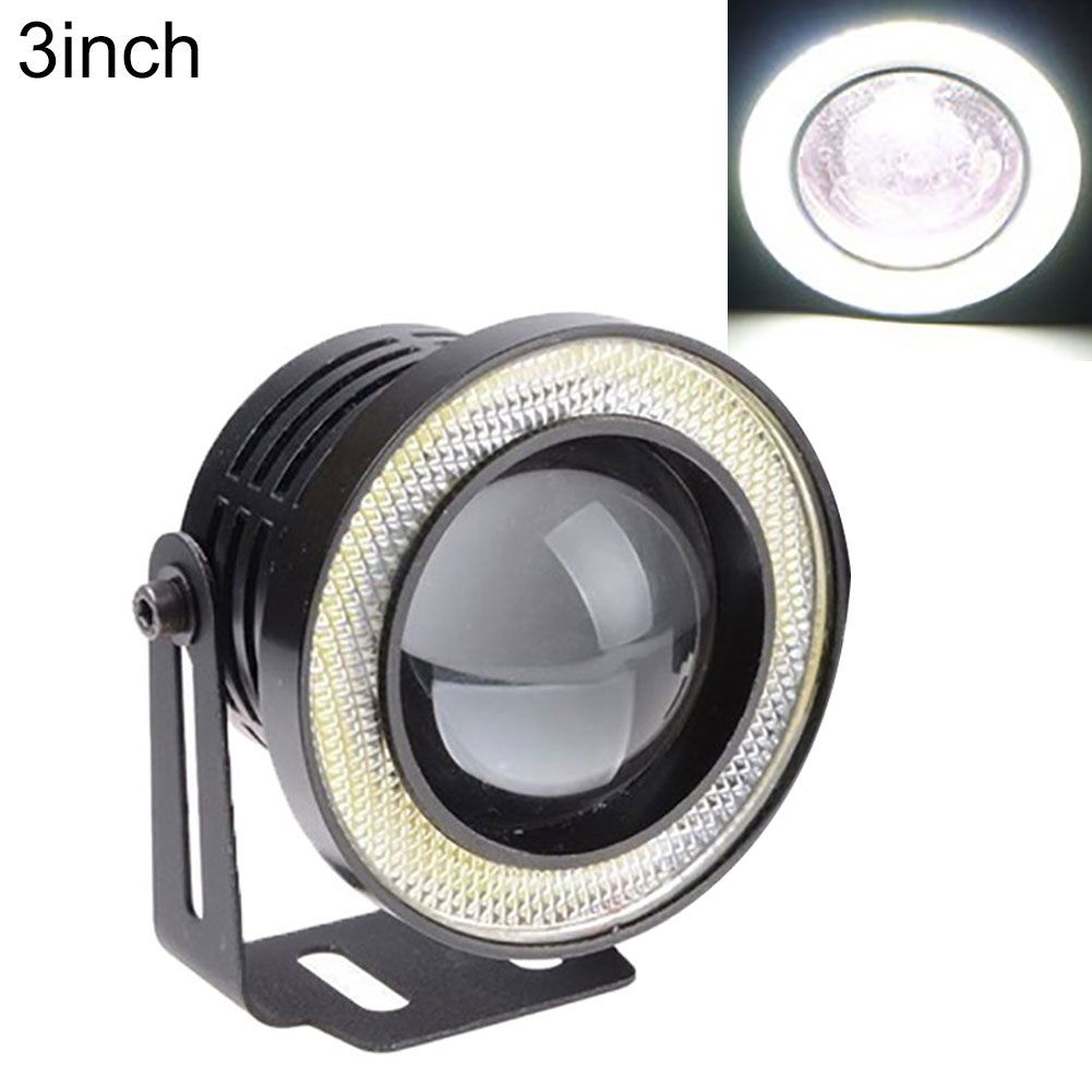 30W Car LED COB Halo Ring Angel Eyes Light Headlight DRL Driving Fog Lamp Bulb-Ice Blue Ring
