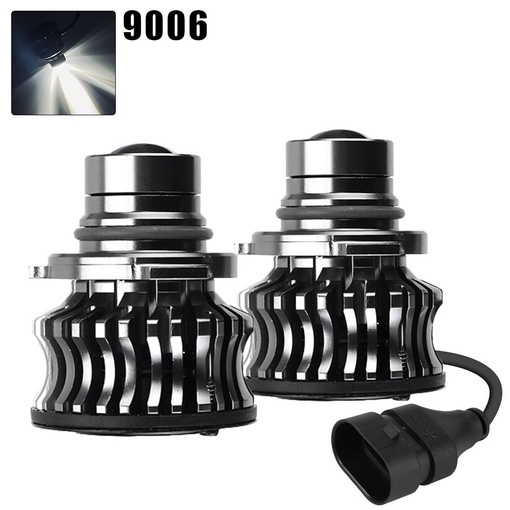 Super Bright Spotlight Headlamp Fog Bulbs Cars High Beam Dipped Beam Cars Motorcycle Led Laser Headlight 2pcs 9006 White Light
