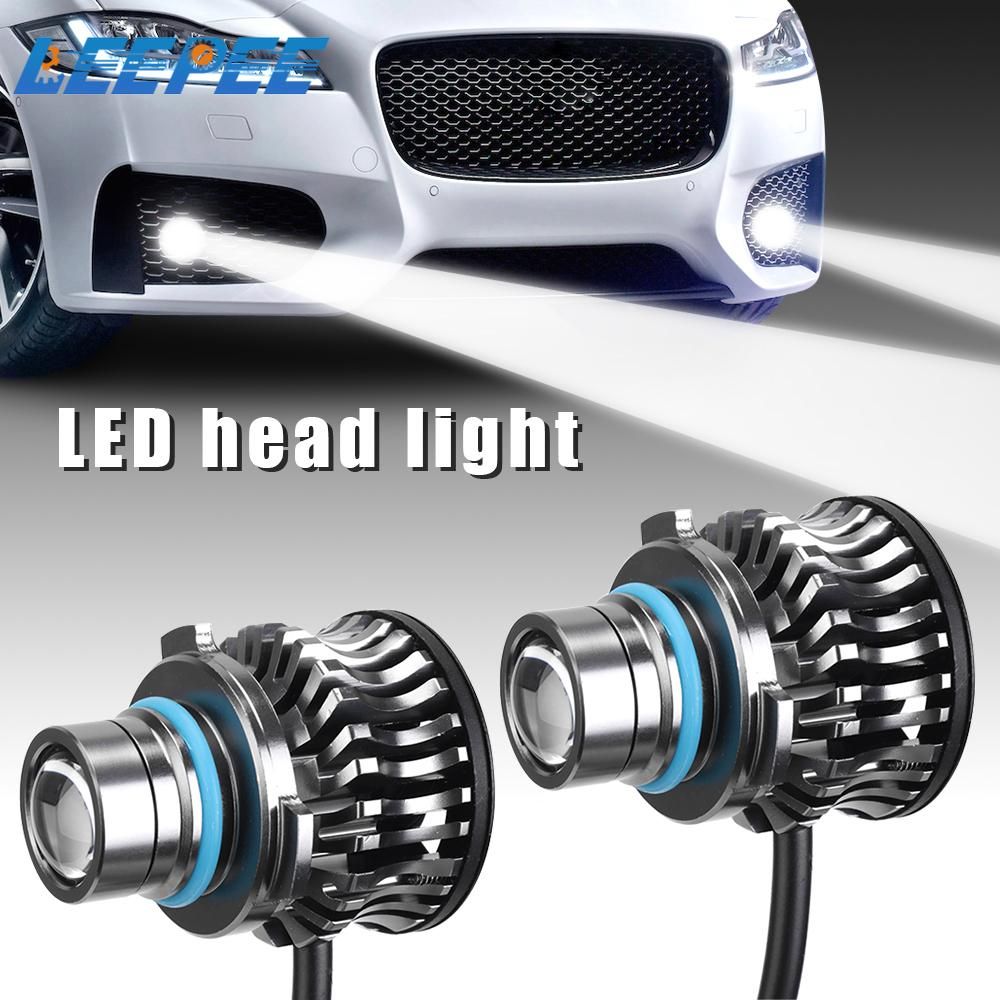 Super Bright Spotlight Headlamp Fog Bulbs Cars High Beam Dipped Beam Cars Motorcycle Led Laser Headlight 2pcs 9006 White Light