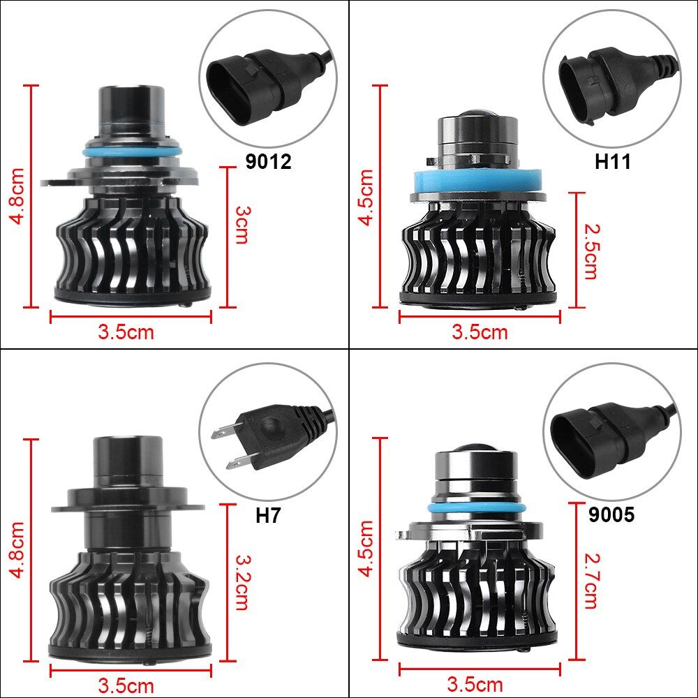 Super Bright Spotlight Headlamp Fog Bulbs Cars High Beam Dipped Beam Cars Motorcycle Led Laser Headlight 2pcs 9006 White Light