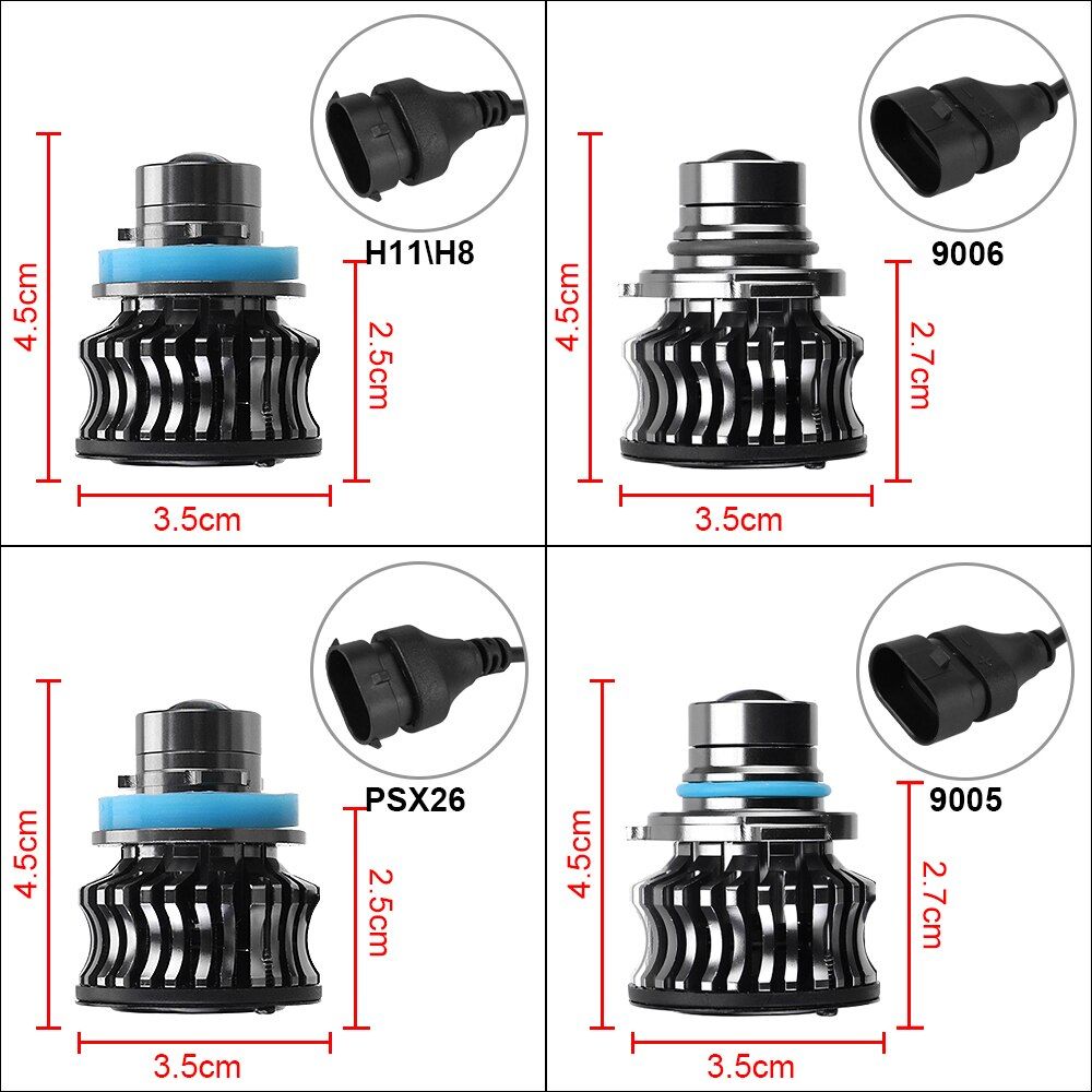 Super Bright Spotlight Headlamp Fog Bulbs Cars High Beam Dipped Beam Cars Motorcycle Led Laser Headlight 2pcs 9006 White Light